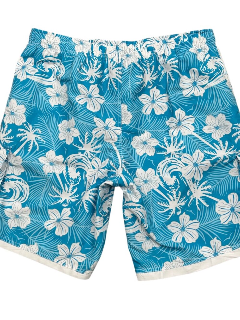 INGEAR Men's Blue White Floral Hawaiian Swim Board Trunks Shorts Size XL - Picture 2 of 8